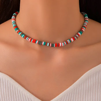 docona, однослойное ожерелье из богемной цветной смолы, женское летнее ожерелье с геометрическими ключицами, свадебные украшения 19153