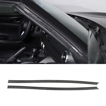 Для Mazda MX-5 2016-2023, Мягкая передняя стойка из углеродного волокна, Декоративная наклейка, аксессуары для внешнего формования