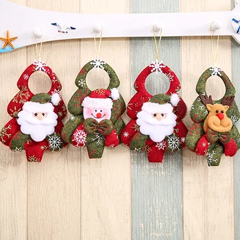 Новая рождественская кукла, дверные подвесные рождественские украшения, подвеска для куклы Санта-Клауса, Рождественский нетканый материал цвета Кантри